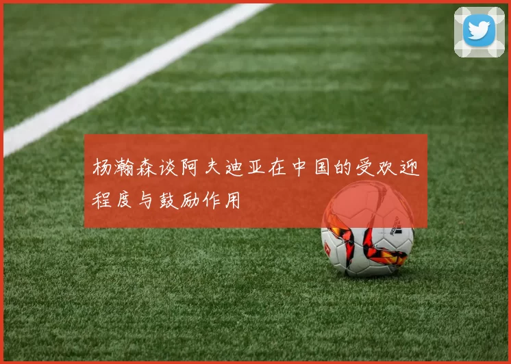 杨瀚森谈阿夫迪亚在中国的受欢迎程度与鼓励作用